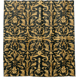 Rideaux De Douche Motif ornemental en or complexe