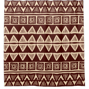 Rideaux De Douche Motif ornemental tribal rayé
