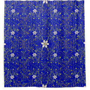 Rideaux De Douche motif plante 10bx4 Bblue BG