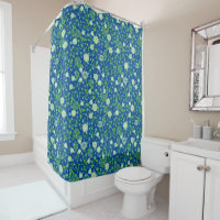 Motif plante vert rétro .b Bleu BG