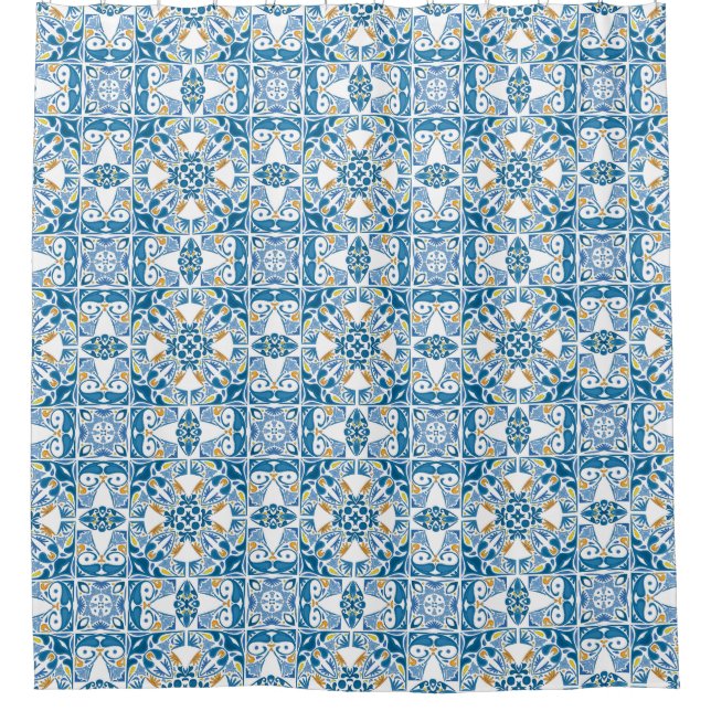 Rideaux De Douche Motif portugais de tuile (Devant)