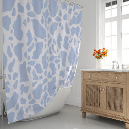 Rideaux De Douche Motif Poster de animal des points de vache bleu