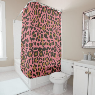 Rideaux De Douche Motif Poster de animal Leopard Jaguar
