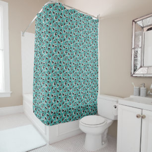 Rideaux De Douche Motif Poster de animal vert