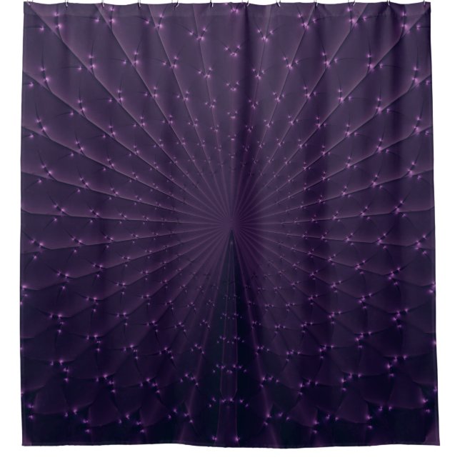 Rideaux De Douche Motif pourpre foncé de plume de paon de fractale (Devant)