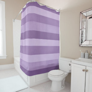 Rideaux De Douche Motif rayures texturées lavande et violet
