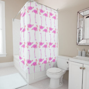 Rideaux De Douche Motif rose de Flamant rose