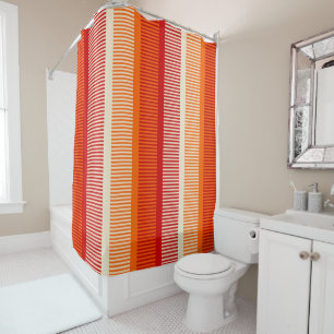Rideaux De Douche Motif rouge orangé jaune