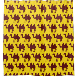 Rideaux De Douche Motif sans couture avec chameaux. 