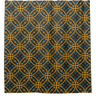 Rideaux De Douche Motif sans couture en batik indonésien sur