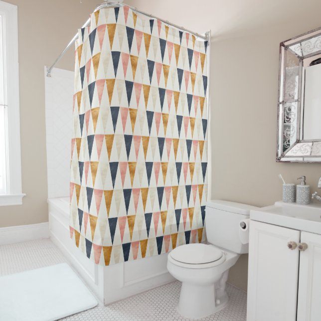 Rideaux De Douche Motif scandinave de drapeau de marine (En situation)