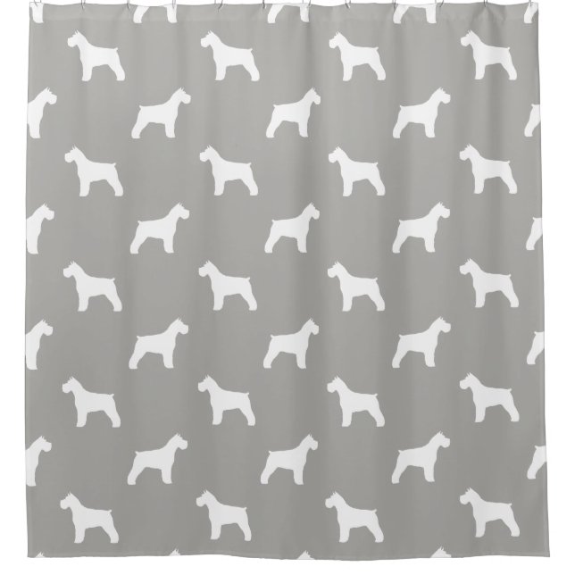 Rideaux De Douche Motif Schnauzer Silhouettes (Devant)