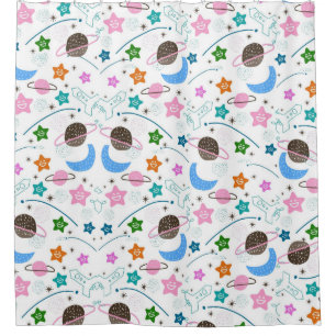 Rideaux De Douche Motif Space Doodle