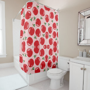 Rideaux De Douche Motif Sweet Red Cherry