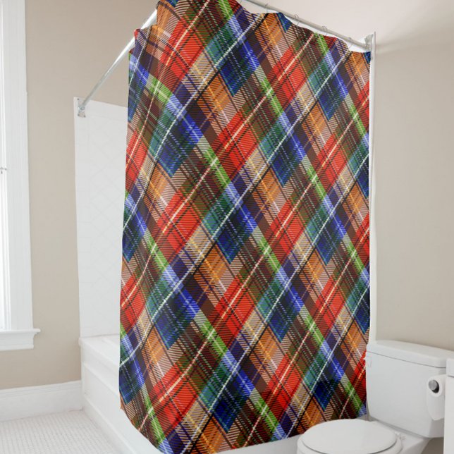 Rideaux De Douche Motif Tartan Plaid Flannel Multicolore (Créateur téléchargé)