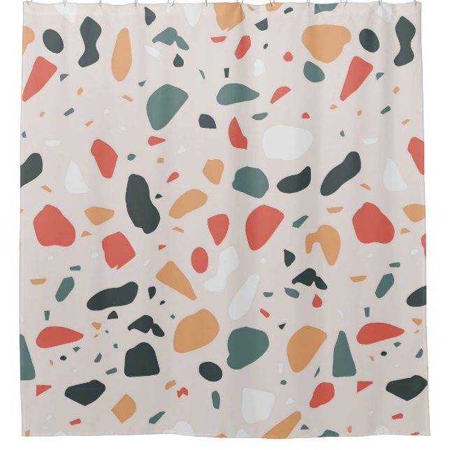 Rideaux De Douche Motif Terrazzo (Devant)