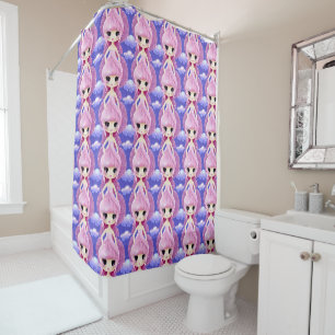 Rideaux De Douche Motif Terre de Rêve des Fées Roses