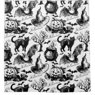 Rideaux De Douche Motif transparent pour Halloween