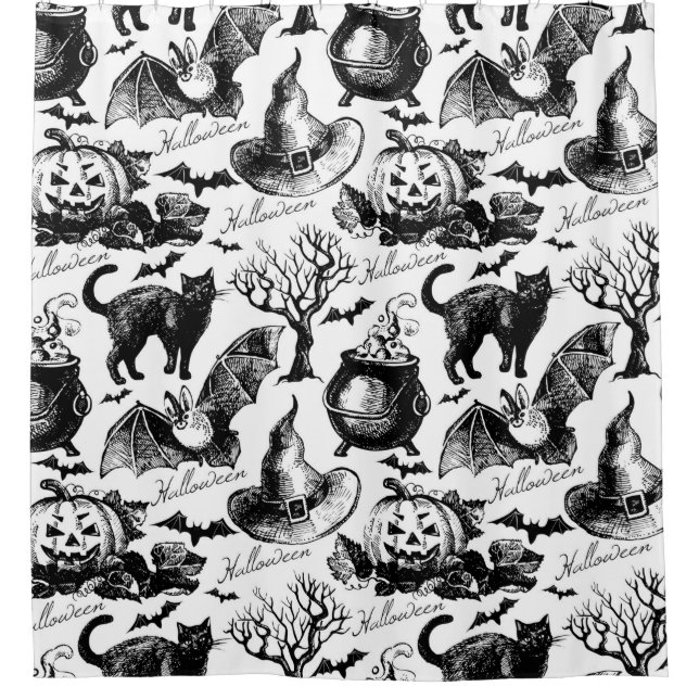 Rideaux De Douche Motif transparent pour Halloween (Devant)