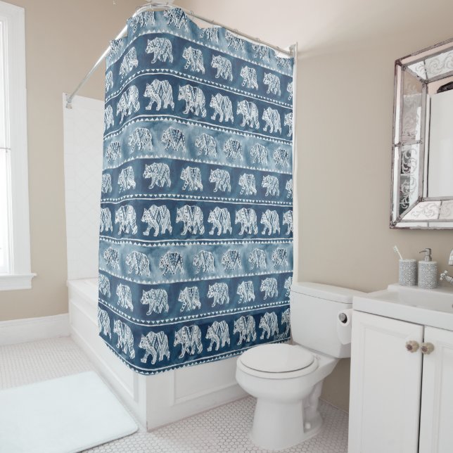 Rideaux De Douche Motif tribal de Boho de marine d'ESPRIT d'OURS (En situation)