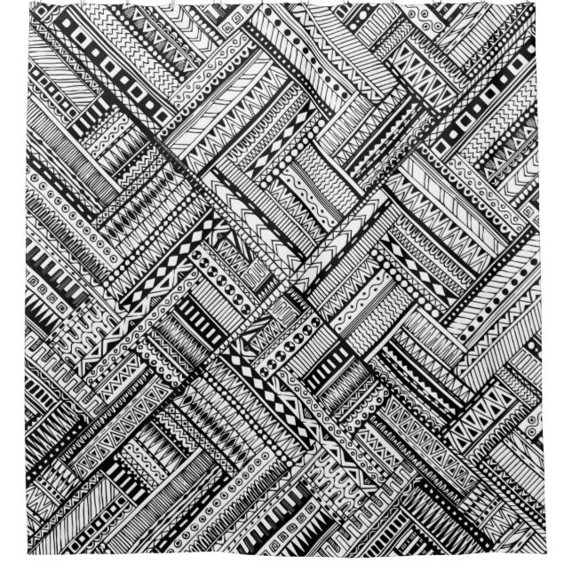 Rideaux De Douche Motif tribal inspiré d'art (Devant)