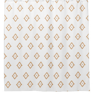 Rideaux De Douche Motif tribal tendance Camel brun et blanc