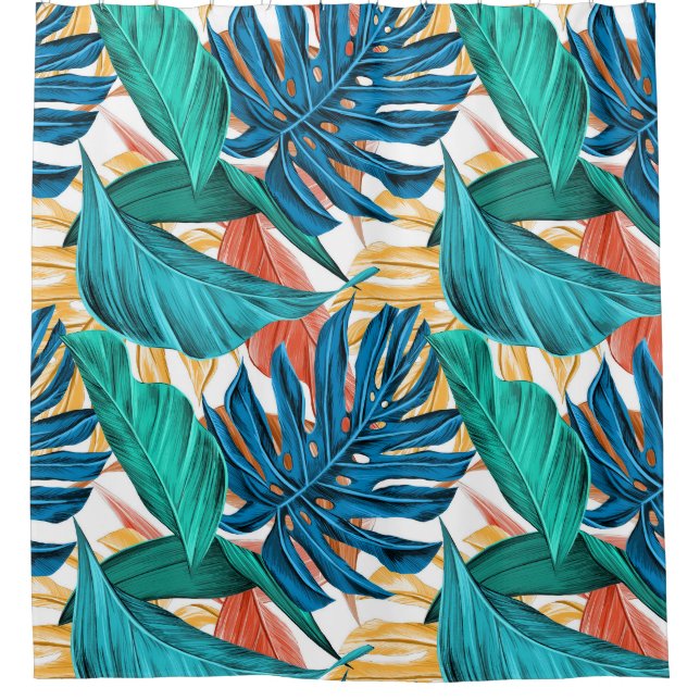 Rideaux De Douche Motif tropical (Devant)