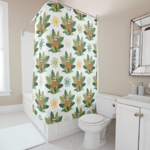Rideaux De Douche Motif tropical de paresse