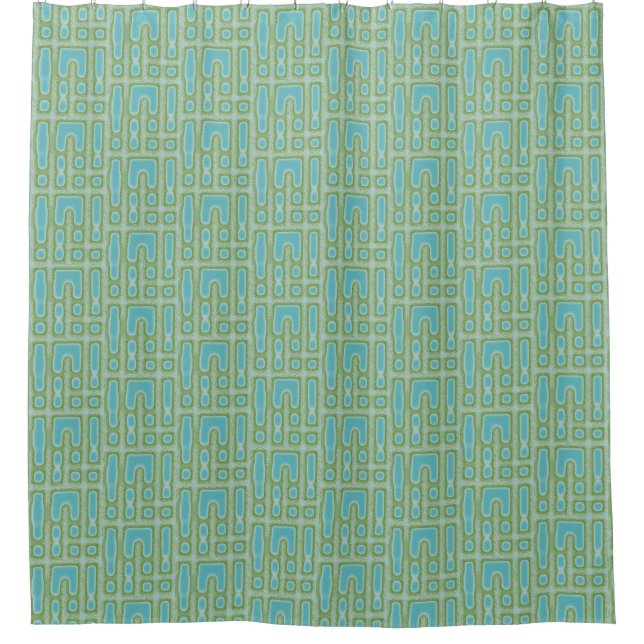 Rideaux De Douche Motif turquoise (Devant)