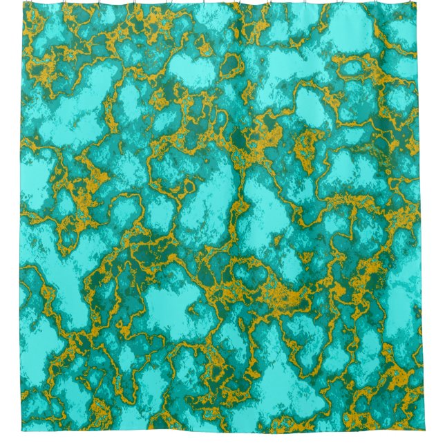 Rideaux De Douche Motif turquoise (Devant)