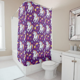 Rideaux De Douche Motif Unicorn Magique Cheval mignon