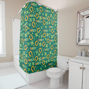 Rideaux De Douche Motif vert CHANCEUX irlandais