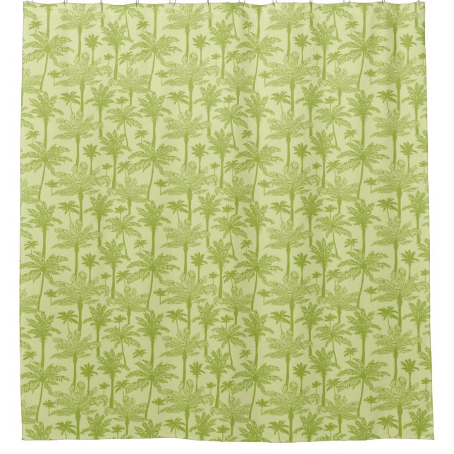 Rideaux De Douche Motif vert de palmiers (Devant)