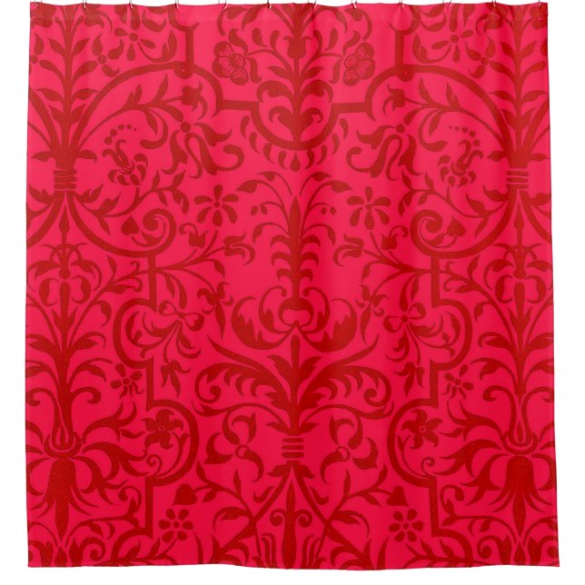 Rideaux De Douche Motif victorien rouge (Devant)