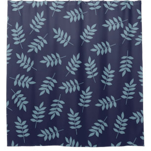 Rideaux De Douche Motif vintage simple. Arrière - plan bleu foncé, b