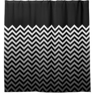 Rideaux De Douche Motif ZIGZAG - dégradés gris + votre dossier.
