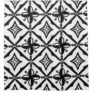 Rideaux De Douche Motifs batik indonésiens à pattes très distinctive