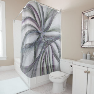 Rideaux De Douche Motions Filigree Moderne Abstrait pivotant Fractal
