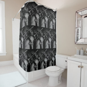 Rideaux De Douche Motorbike Motorcycle Biker Rider Bike