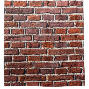 Rideaux De Douche Mur rouge brique pierre brique maçonnerie