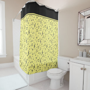 Rideaux De Douche Musical Noir