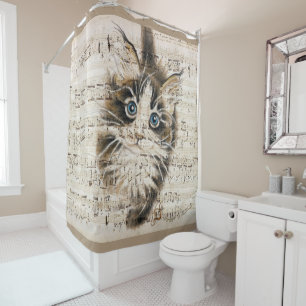 Rideaux De Douche Musique de Kitty de ragondin du Maine