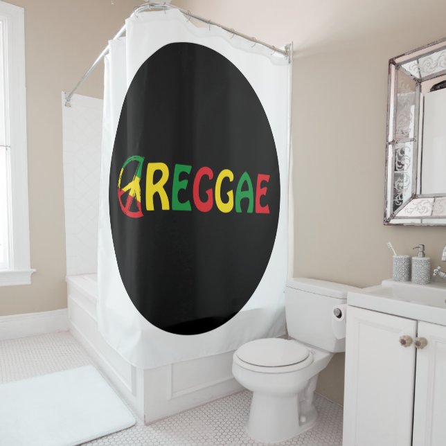 Rideaux De Douche Musique reggae (En situation)