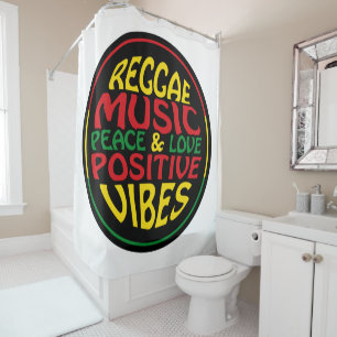 Rideaux De Douche Musique reggae avec des paroles et des citations p