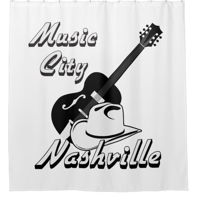 Rideaux De Douche Nashville. Ville de musique (Devant)