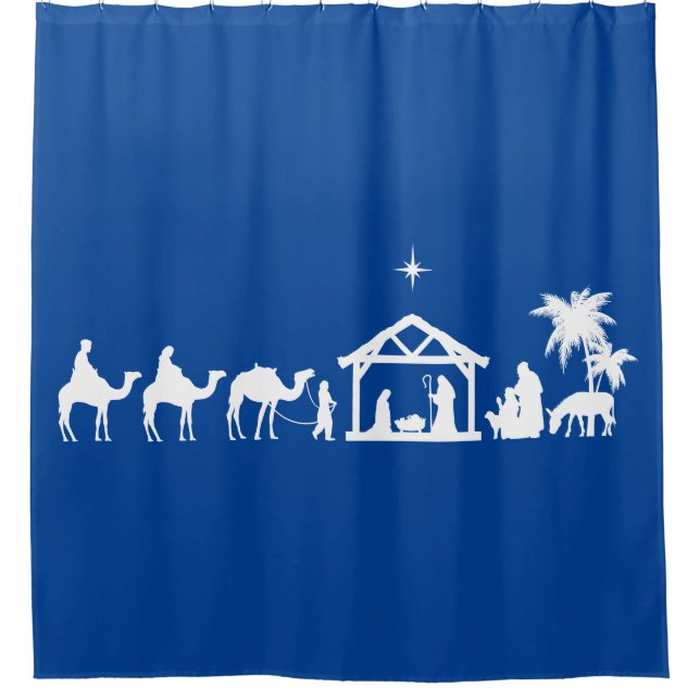 Rideaux De Douche Nativité Noël (Devant)