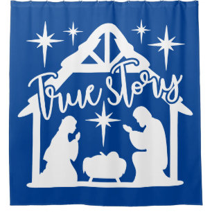 Rideaux De Douche Nativité True Story Noël