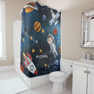 Rideaux De Douche Navette d'astronaute spatial personnalisée