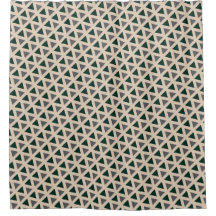 Neutral geometric triangle Shower Curtain