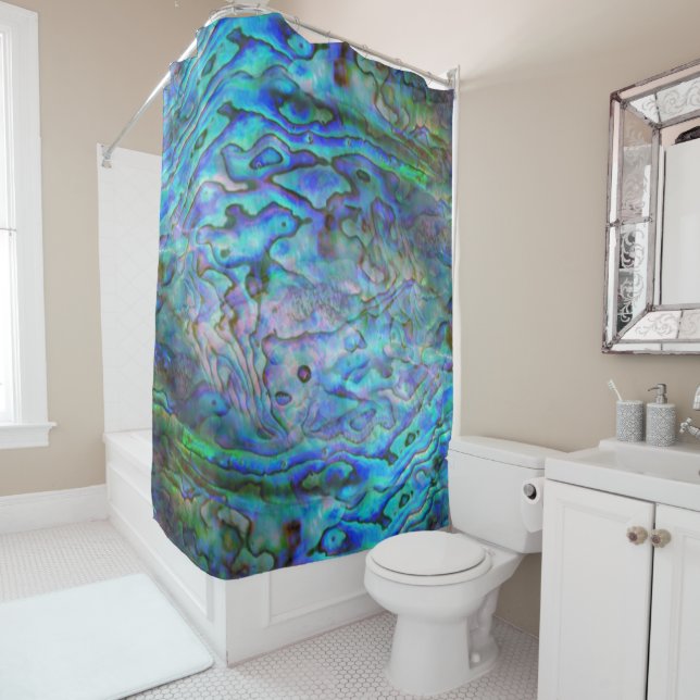 RIDEAUX DE DOUCHE NEW ZEALAND PAUA (En situation)